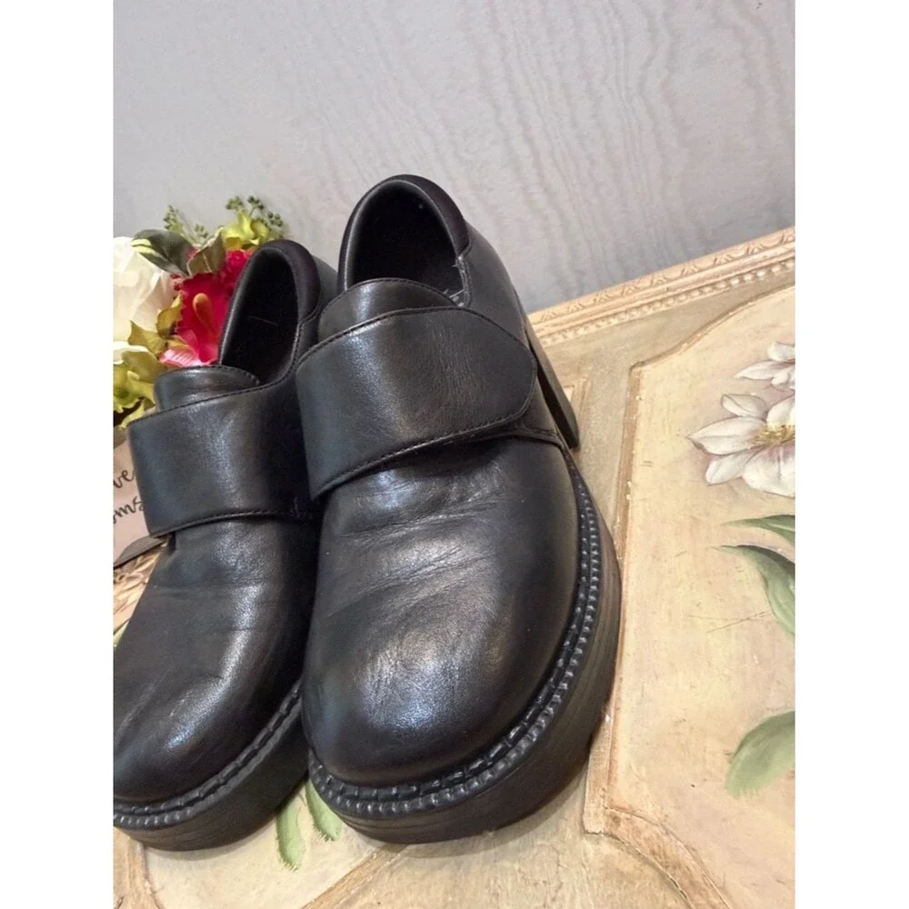 Skechers Chunky Platform Loafers SN2051 Y2K Goth Grunge Black Sz 7